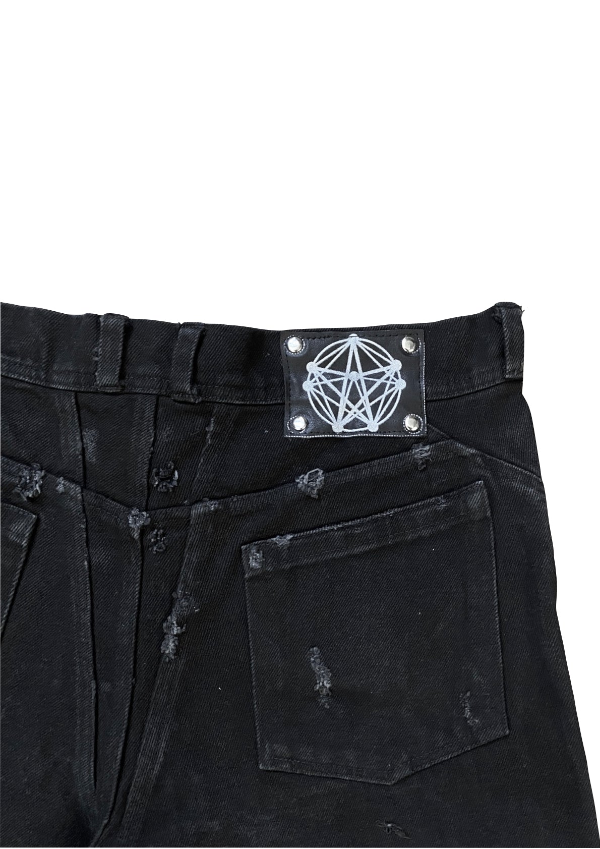 BLACK DENIM SHORT