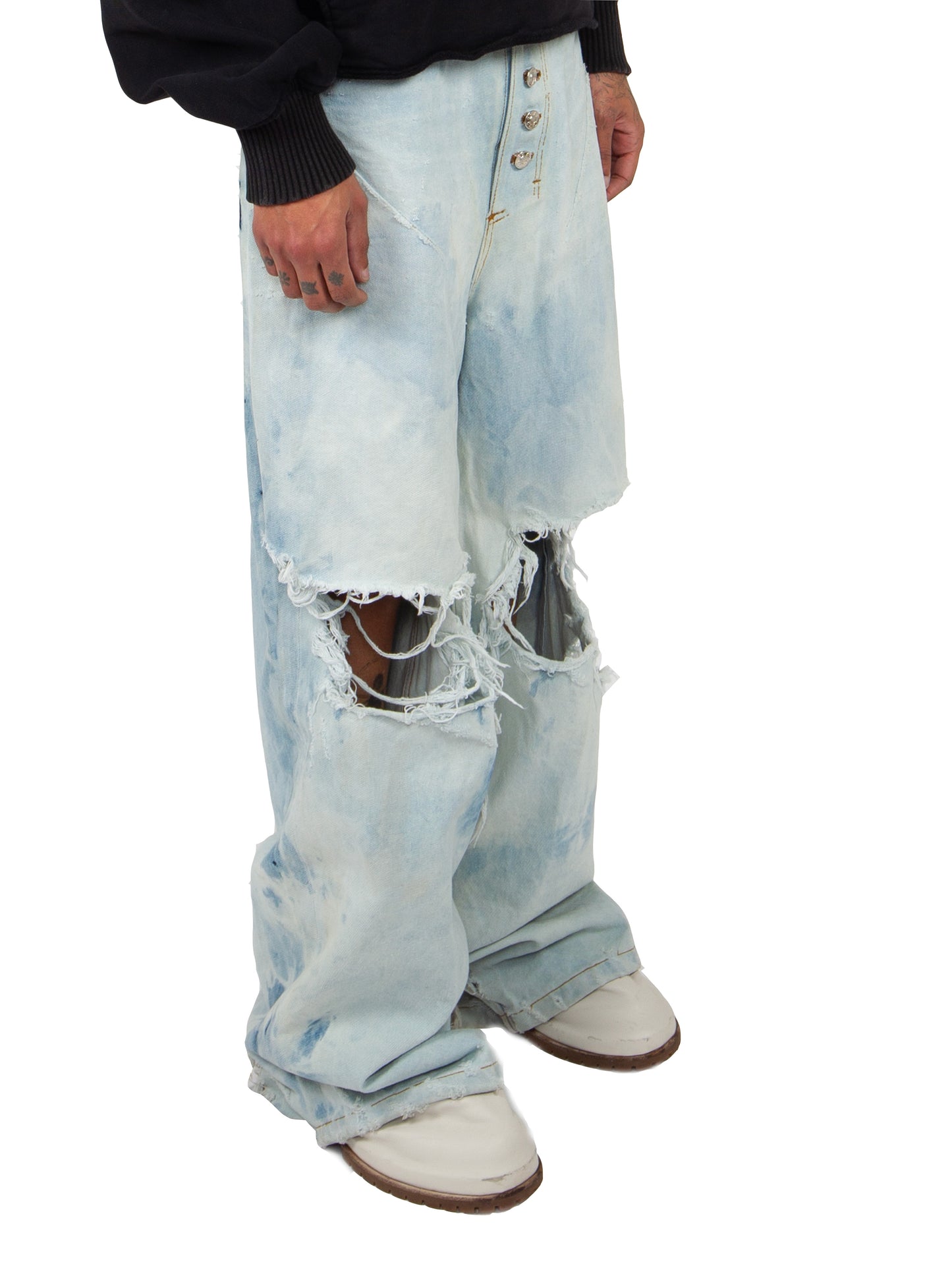 BLUE WASHED RELAXED DENIM