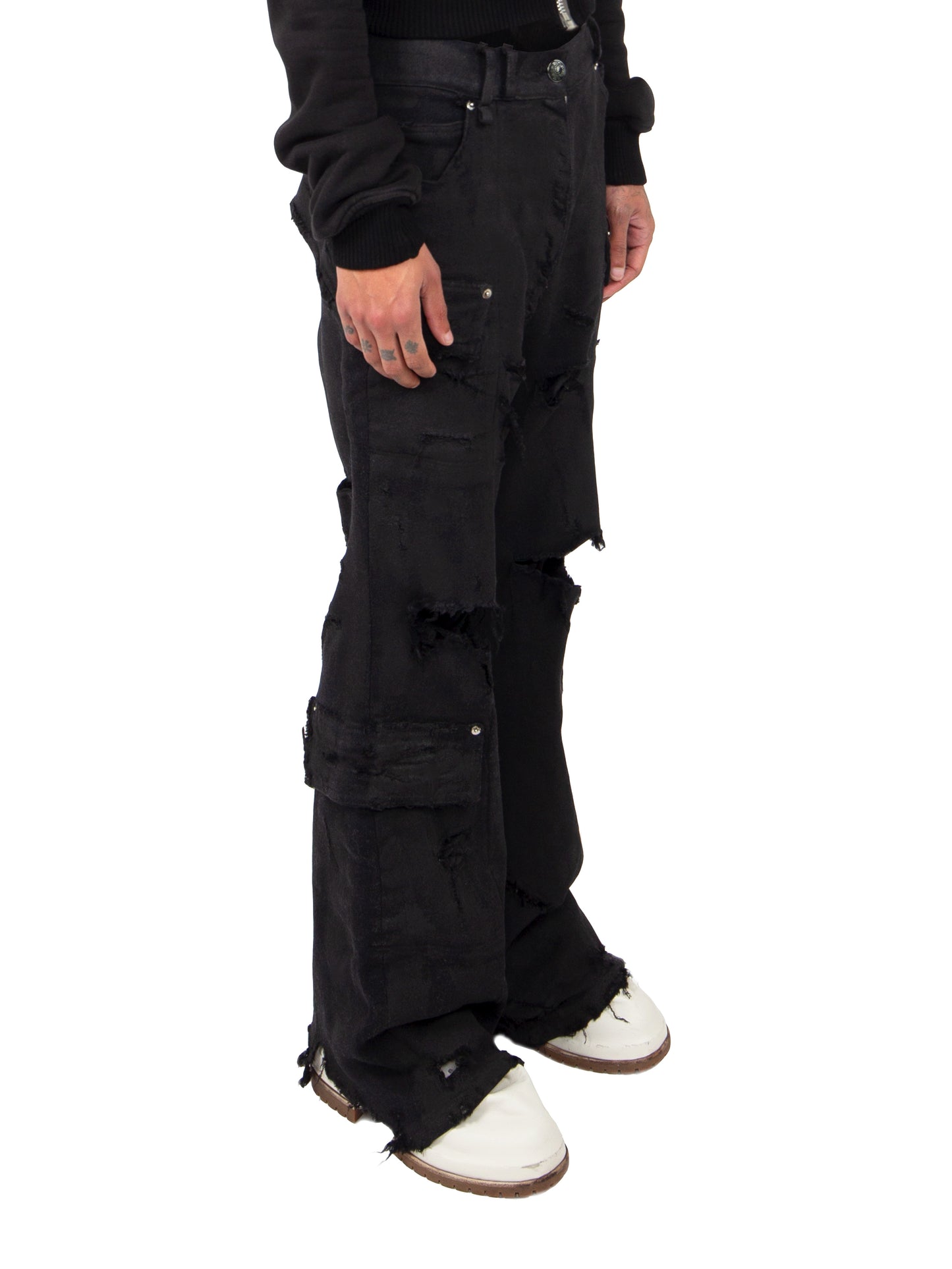 BLACK WAXED DENIM "HOMELESS"