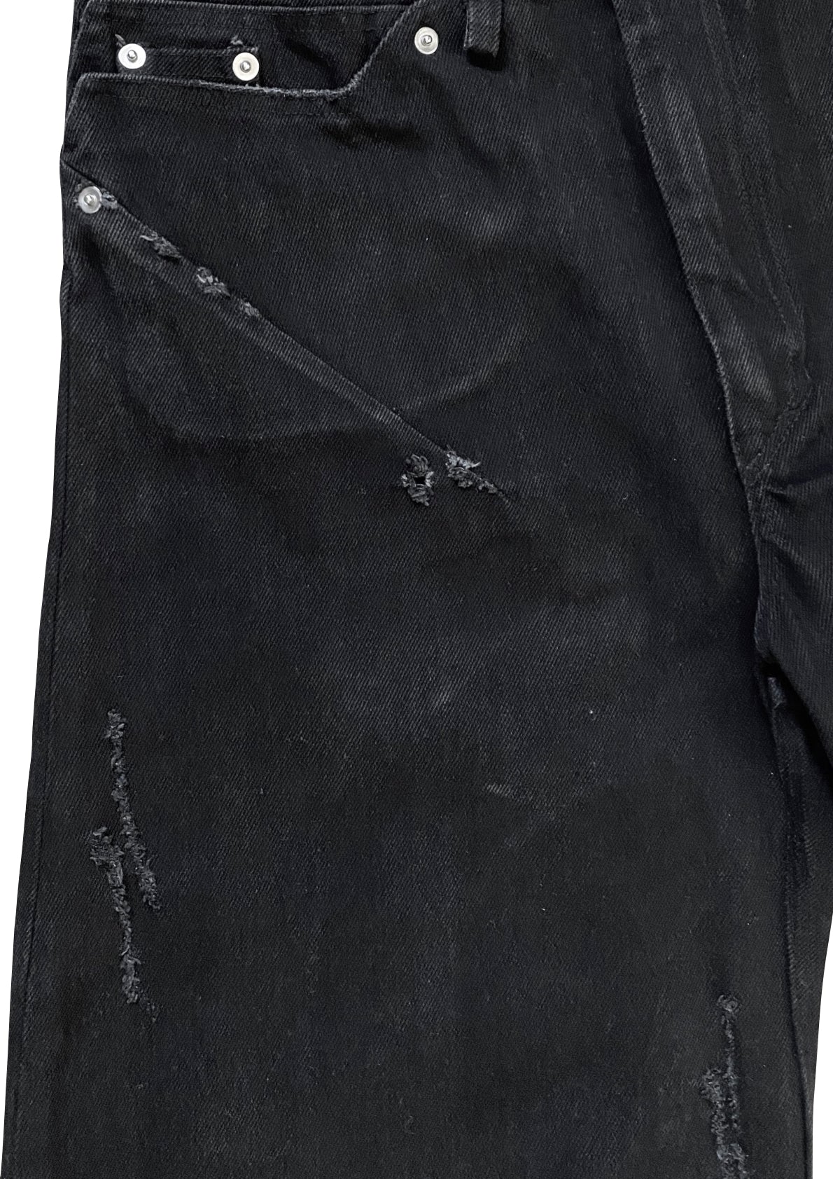 BLACK DENIM SHORT