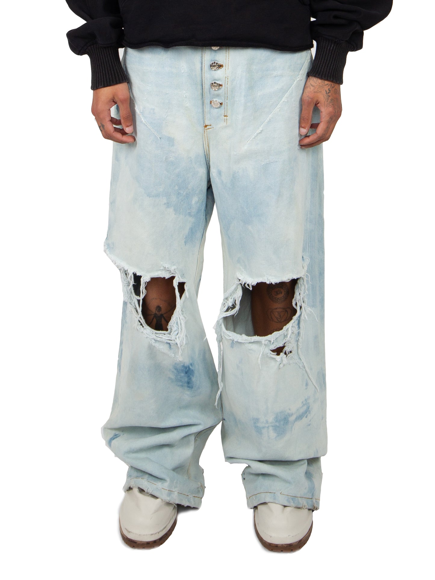 BLUE WASHED RELAXED DENIM