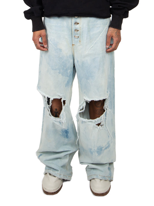 BLUE WASHED RELAXED DENIM