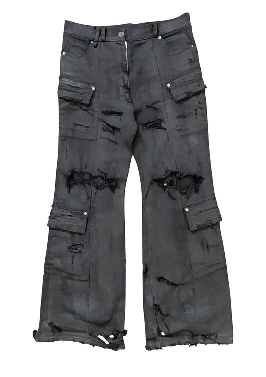 BLACK WAXED DENIM "HOMELESS"