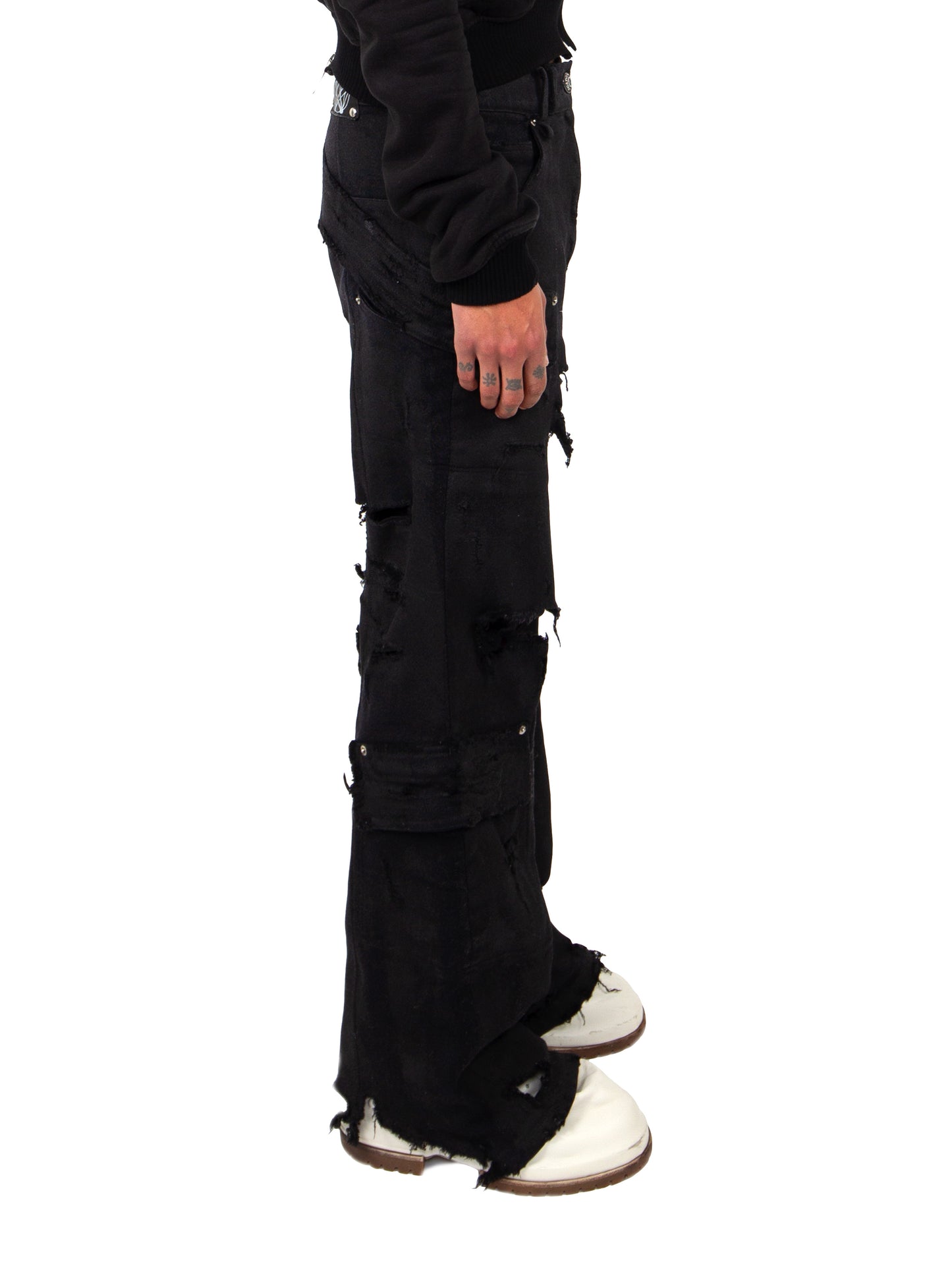 BLACK WAXED DENIM "HOMELESS"