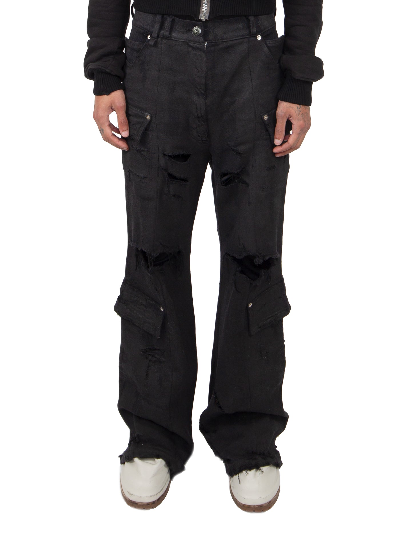 BLACK WAXED DENIM "HOMELESS"