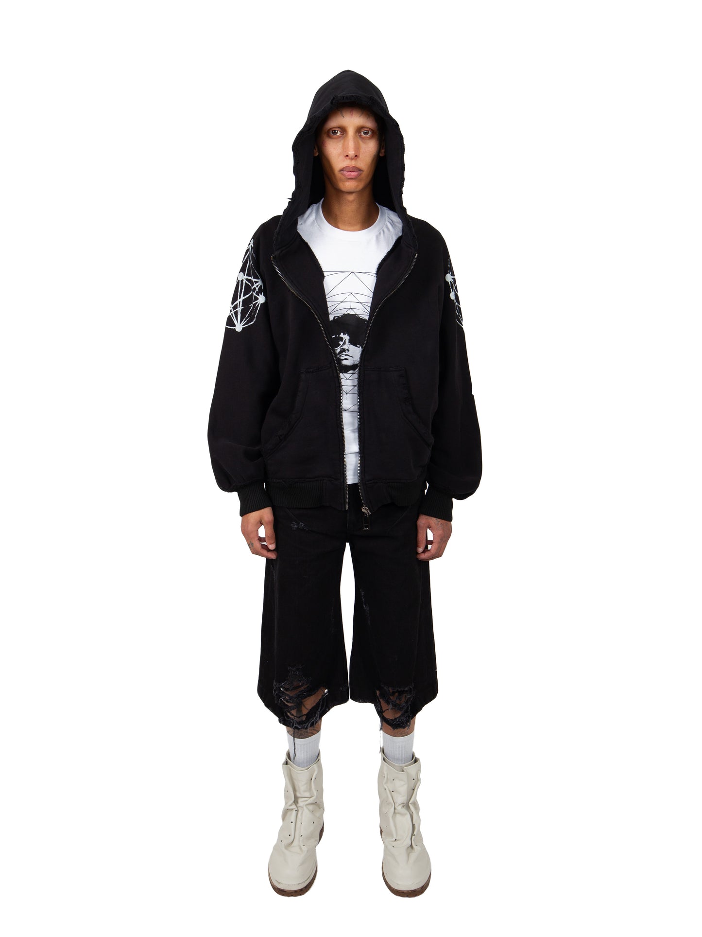 LOGO SHOULDER HOODIE