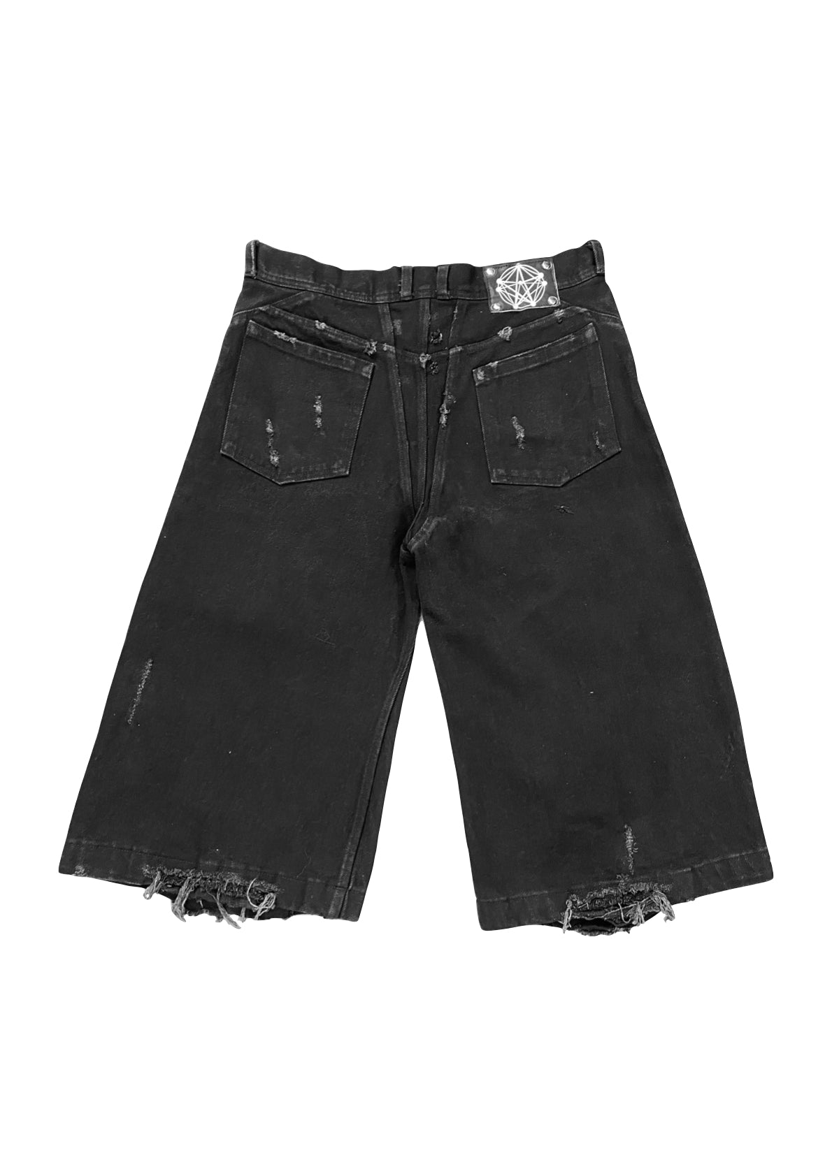 BLACK DENIM SHORT